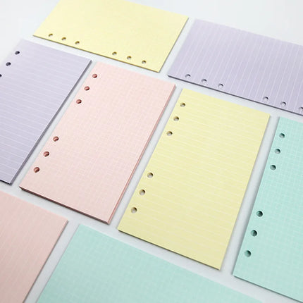 2026 40Sheet Kawaii A5 A6 Loose Leaf Notebook Refill Spiral Binder Index Paper Inner Pages Daily Planner Line Grid Blank Agenda