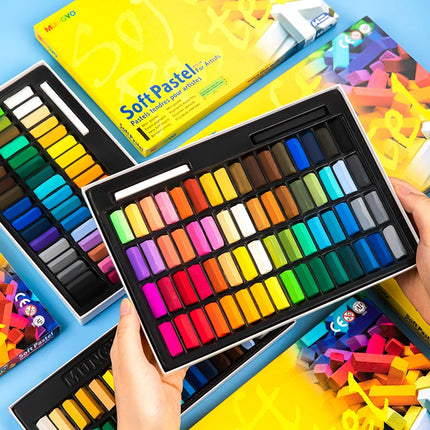 6/24/32/48/64 Color Chalk Set Soft Oil Pastel Square Drawing Sketch Stick Crayons Pastel Sticks Set for Beginners Art Painting