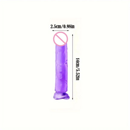 1PCS Unisex Soft Silicone Anal Plug with Strong Suction Cup Hands-Free G Spot Simulation Silicone Dildo for Adult Entertainment