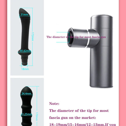 FREDORCH Sex Machine Attachments Fascia Gun Massage Head to Silicone Dildo Sex Toys for Men Women Vibrators Penis Masturbation