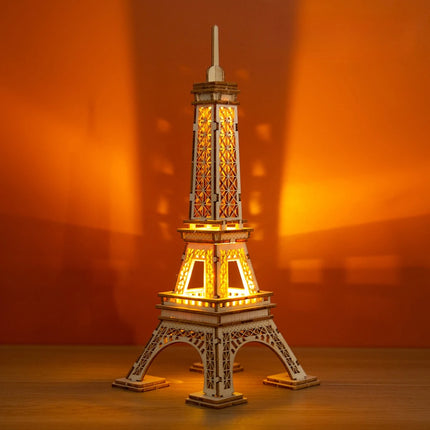 Paris Eiffel Tower 1:100 Wooden Puzzle 3D DIY Construction Kit Kids Educational Toy