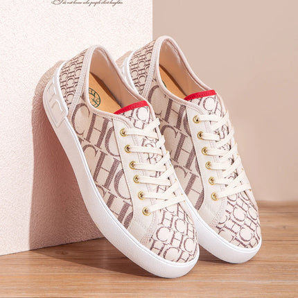 C-H Women's Casual Shoes Autumn New Comfortable Canvas Shoes Skeleton Correction Women's Walking Shoes