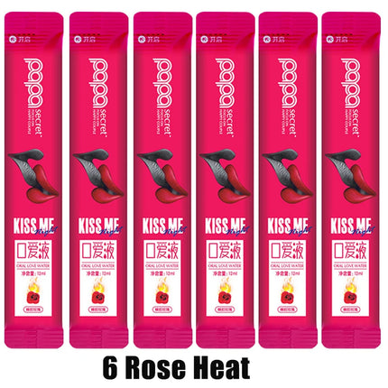 6pcs Oral Sex Water Lubricante Sexual Strawberry Peach Flavor Ice Fire Sex Toys Water Based Lubricant Gel for Women Men Couples