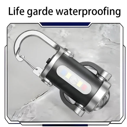 Mini Keychain Flashlight Rechargeable COB Pocket Work Light with Hook Emergency Warning Lamp for Camping Hiking Walking Outdoor