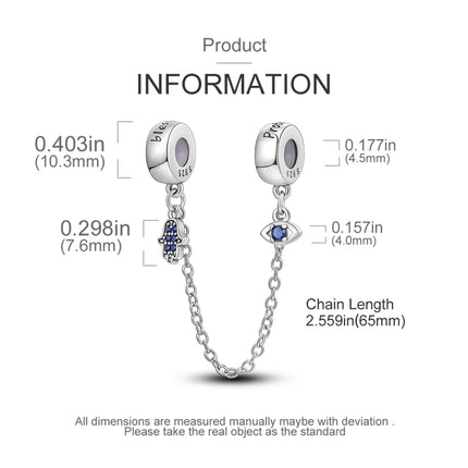 925 Silver Clasp Clip Spacer Stopper Beads Charms & Safety Chain  Clasp Charm Bead Fit Original Bracelet DIY Jewelry