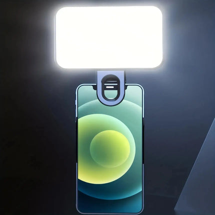 Pocket LED Selfie Light Rechargeable Adjustable Brightness For IPhone IPad Mobile Phone Laptop Clip Video Photo Photography Lamp