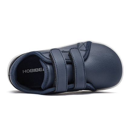 HOBIBEAR Kids Barefoot Shoes Little/Big Kids Wide Toe Minimalist Sneakers Lightweight Hook and Loop Artificial Leather Shoes