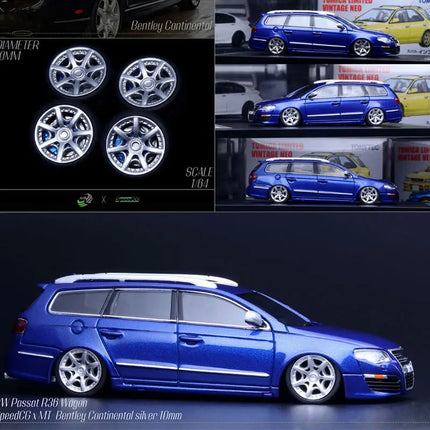 Car Modification Static Wheel Hub 1/64 SpeedCG 44/31/30/29 10/11mm Resin Wheels Rubber Tires Suitable for 1:64 Static Model Cars