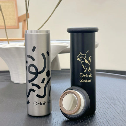 316 Stainless Steel Insulated Cup Cute Mushroom Lid Slim Portable Mug with Adorable Prints Wide Mouth Water Coffee Cup