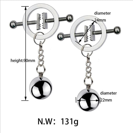 Metal Nipple Clamps Milk Clips Clit Breast Massage Clamps Adult Flirting Teasing Erotic Gadgets Bdsm Slave Sex Toys For Couple