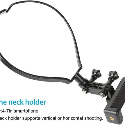 Hands Free Wearable Neck Mobile Phone Stand Universal Hanging Tripod Suporte for IPhone GoPro Go Pro Video Selfie Stick Holder