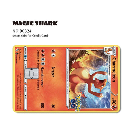 New Bulbasaur Pikachu Charmander Squirtle Mew Gengar Pokemons PTCG Film Skin Cover Sticker for Credit Debit Card