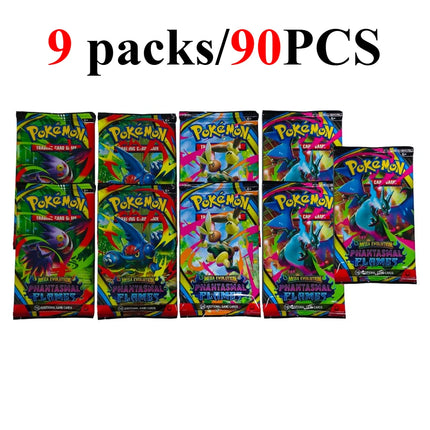90/360PCS Pokémon Card Packs 151， ASCENDED HEROES 。Evolutions,PALDEAN FATES,English Reinforcement,Battle Transaction Card Gift