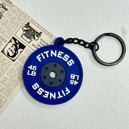 Mini Barbell Plates Key Chain Water Cups Creative Simulation Dumbbells Keyring Kettlebells Bag Charm Fitness Series Pendant