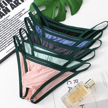 Men's Underwear Low-waist Ice Silk Briefs Breathable Soft Panties