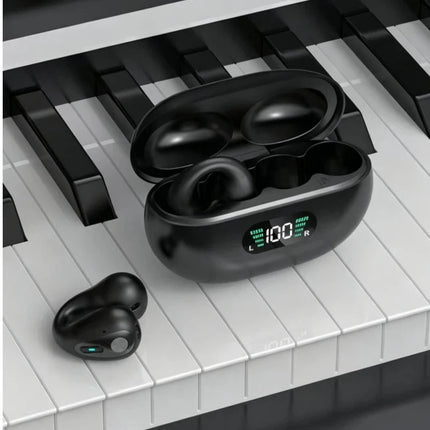 X22 Wireless Bluetooth Earphones Ear-clip LED Power Display Headset Sport Earbuds for Phone HD Sound Game Headphones With Mic