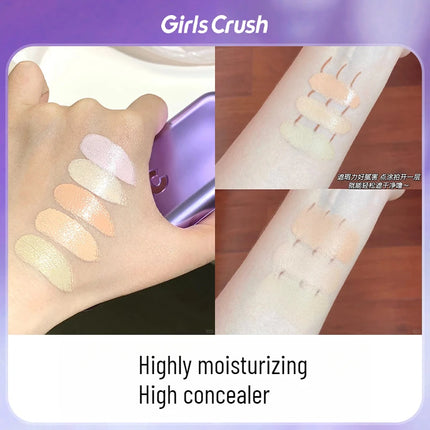GirlsCrush 5Color Concealer Plate Brighten Lacrimal Groove Covers Acne Black Eye Circles Cream Moisturizer  Face Makeup