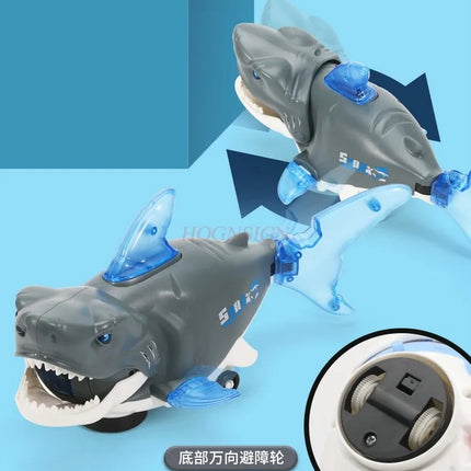 Children's toys with sound and movement, sharks swaying, fish toys with light, music, electric fish gifts