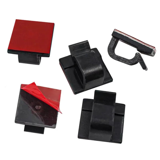 50PCS Cable Organizer Clips Wall Mounted USB Charging Data Line Bobbin Winder Cord Holder Wire Manager Cable Management Hook