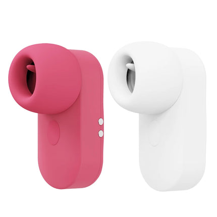2 in 1 Mini Sucker White Licking and Sucking Mini Vibrator Earphone Shape Sex Her Toy Pleasure Woman Nipple Clitorial 18+