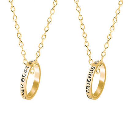 3 Pcs/Set Best Friends Forever Necklaces Round Simple Pendant Necklace For Girls Women Sisters BFF Friendship Jewelry Gift 2025