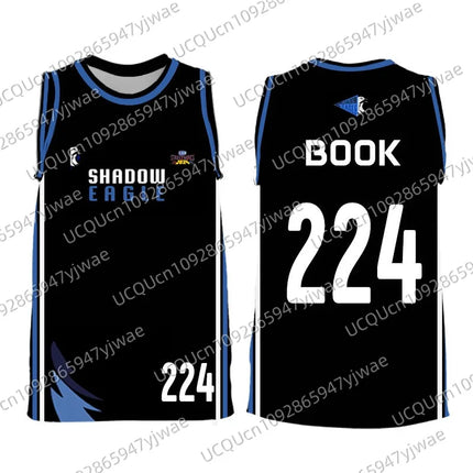 Shadow EAGLE JERSEY Gmmtv STARLYMPICS Men's Women's Sports Vest Black Player Basketball Game Jersey Children Tank Tops
