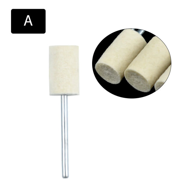 24pcs/2set 2.35Mm Shank Set Wool Felt Polishing Bobs Mounted Point for Mould Mirror Polishing Dremel Rotary Tool