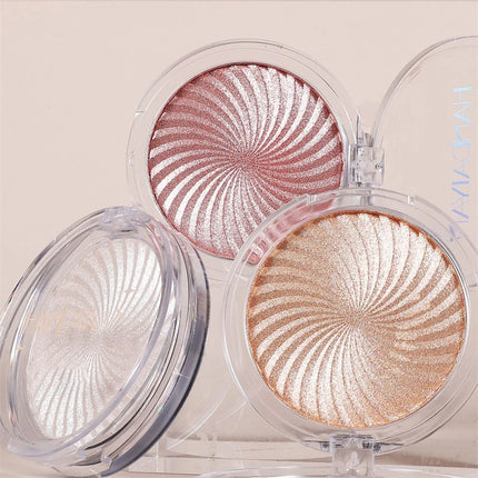 6Colors Face Brightening Highlighter Palette Monochrome Pearlescent Fine Glitter White Champagne Waterproof High Gloss Highlight