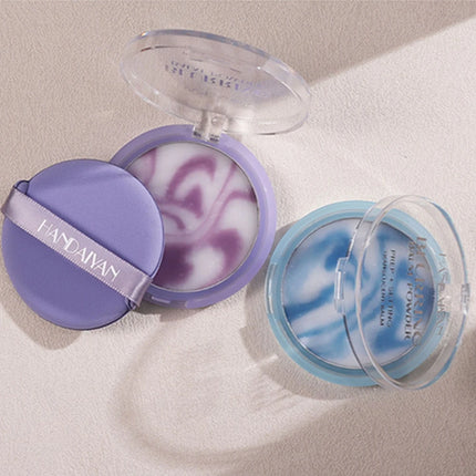 Light Mist Waterproof Oil Control Matte Concealer  Brightening Complexion Setting Powder with Powder Puff