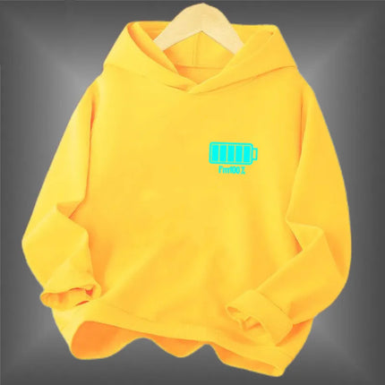 New Fashion Boy Luminous Lightning Printed Hoodies Sweatshirts Fashion Pullover Hoodie Streetwear Glowing Tops