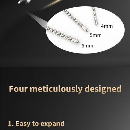 Stainless Steel Urethral Sound Dilators Penis Plug Insert Stimulation Catheter Beads Male Masturbator Horse Eye Sticks BDSM
