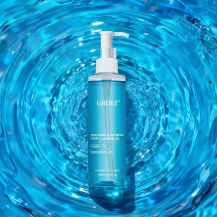GROEI Cleansing Oil, Gentle Deep Cleansing, 3-in-1 for Eyes/Lips/Face, Skin-Nourishing Non-Comedogenic