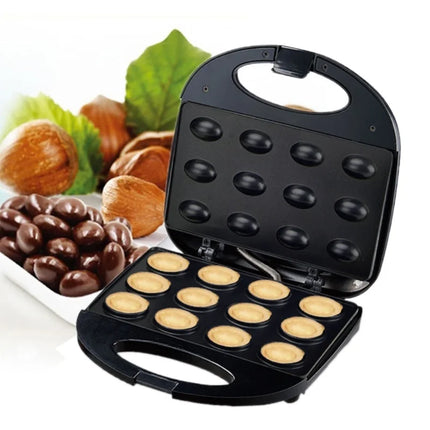Walnut Cookie Maker Electric Walnut Cake Maker Double Sided Heating Nonstick Mini Nut Waffle Maker Machine