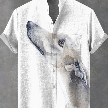 Men's Casual Fashion New Shirt Art 3D Animal Printing Pet Dog Pattern Shirt Casual Comfort Fashion Shirt