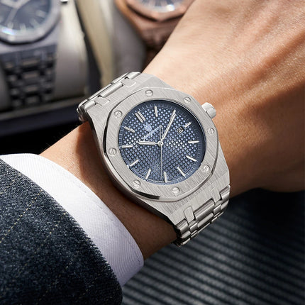 PAAZOMU Luxury Business Men's Wristwatch Waterproof Luminous Date Men's Watch Stainless Steel Fashion Quartz Watches For Men Reloj
