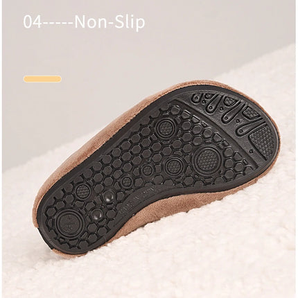 Kids Floor Sock Shoes Winter Thick Warm Girls boys Shoes Non-slip Soled Soft Plush Children Indoor Cotton Shoes