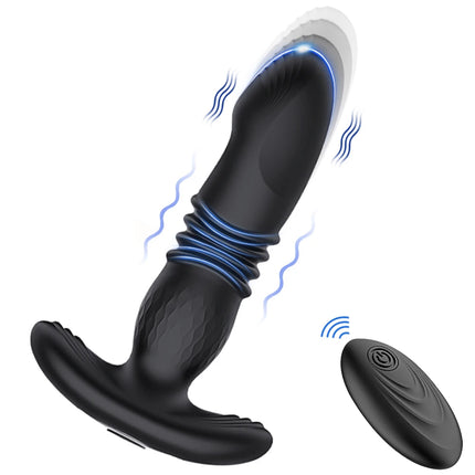 Thrusting Anal Vibrator Men Bluetooth APP Vibrator Remote Control Telescopic Prostate Massager Male Prostate Stimulator - VIBRATEUR