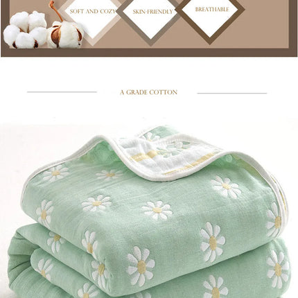 Chiffon towel, 6-layer cotton duvet, adult and children, double bed, air conditioner, fine duvet, extra large bedding