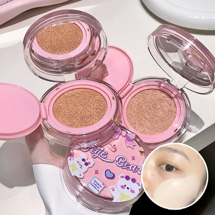 Gege Bear Clear  Air Cushion Cream, Natural, Hydrating, Long-Lasting, Coverage for Dry and Oily Skin Types to Even Skin Tone