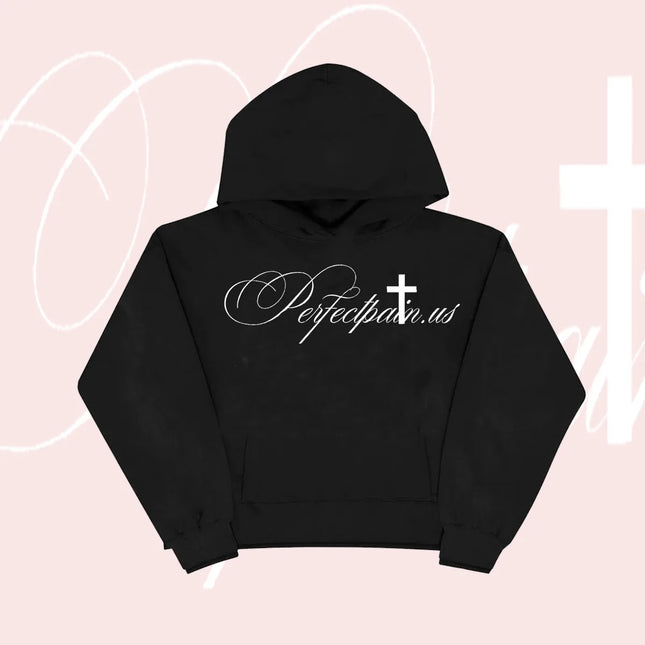 Gothic Y2K Harajuku Hoodie Casual Slim Chic Letter Print Basic Sweater Grunge Punk Hip-Hop Aesthetic Women's Fashion Streetwear