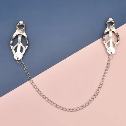 HOT! 1Pc Toys Nipple Clamps,Metal Nipples Clips With Chain Extreme Grip Tip,Sex Toys For Couples,Adult Games, Bondage Restraints