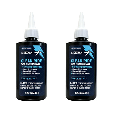 120ml Bike Chain Lube, Wax-Based Bicycle Lubricant for MTB & Road Bike, Anti-Rust, Reduces Wear, Quiet Smooth Ride & Repels Dirt