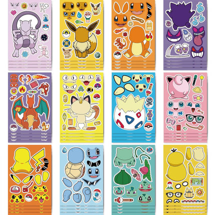 Pokemon Animation Figures Pokemon Birthday Gift Kit Pikachu Keychain Stamps Gift Bag Photo Props Gifts for Guests Birthday Gifts