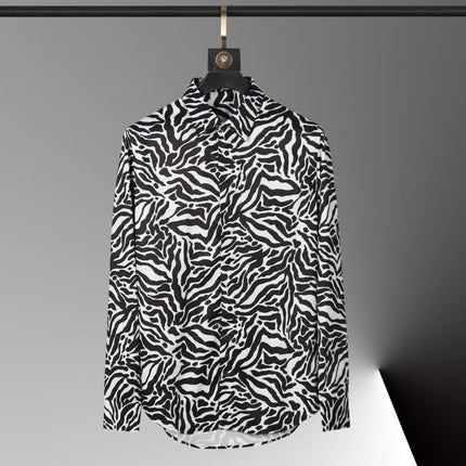 Men's shirt 3D printed geometric pattern men's shirt long-sleeved lapel casual top outdoor shopping shirt large size xs-6xl