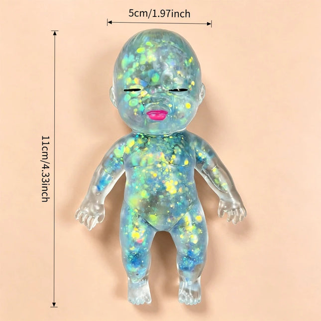 Top Seller Glitter Baby Squishy Toy Slow Rebound Fidget Toy Stress Relief Soft Squeeze Toy Creative Gift for Kids Adults
