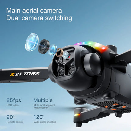 Outdoor Aerial Drone Electric Dual Camera 90° 120° Wide Angle HDR Video Gesture Photo Video Dual Camera Switch HD Large Screen RC Drone