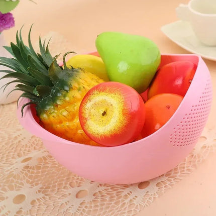 New Food Grade Plastic Rice Strainer Vegetable Washing Basket Fruit Vegetable Washing Drain Basket Kitchen Multi-purpose Storage