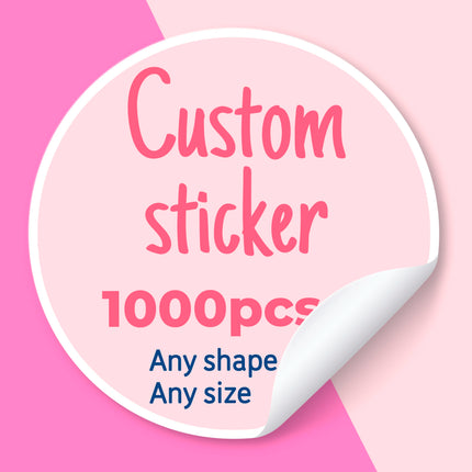 1000 PCS Custom Stickers Customize Logo Label Sticker Personalized Stickers Packaging Labels Design Your Own Sticker