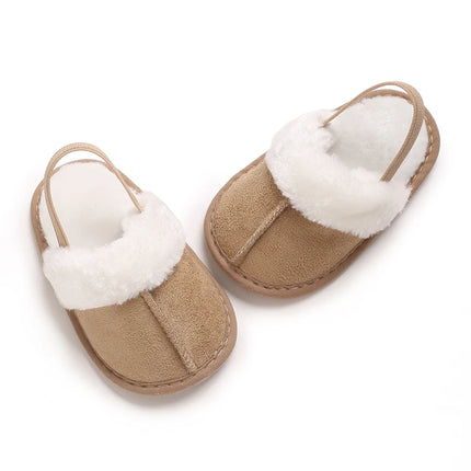 Newborn to 18 Months Children's Woolen Cotton Slippers Soft Soled Warm Baby Casual Shoes Cozy Footwear for Infants