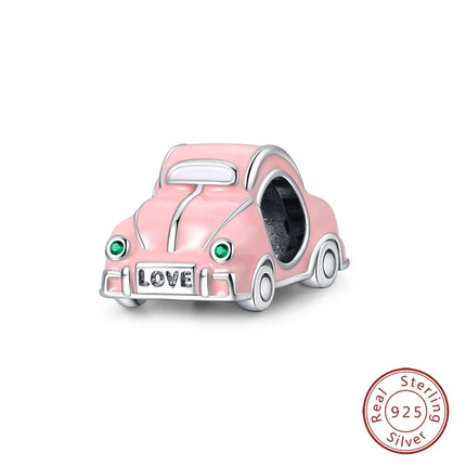 925 Sterling Silver Motorcycle Sports Car Bicycle Charms Pendents Fit Qikaola Original Bracelets Fine DIY Birthday Jewelry Gifts